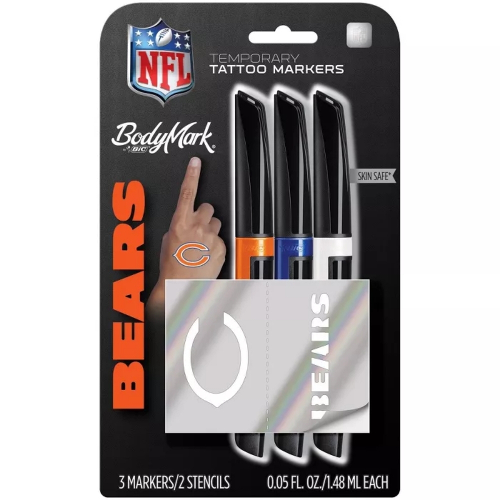 Bodymark tattoo/temporary tattoo/Chicago Bears